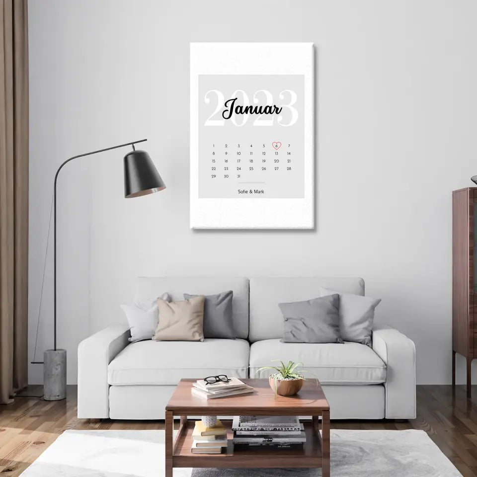 Jahrestag Kalender - Personalisierbares Poster