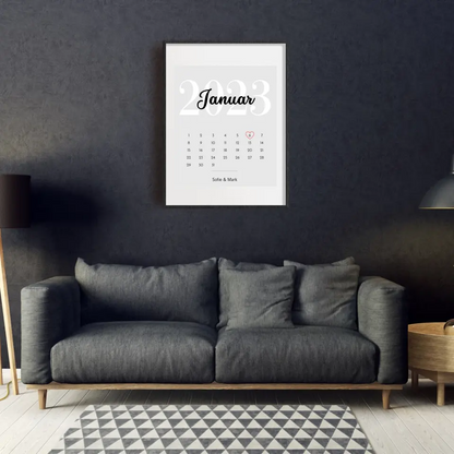 Jahrestag Kalender - Personalisierbares Poster