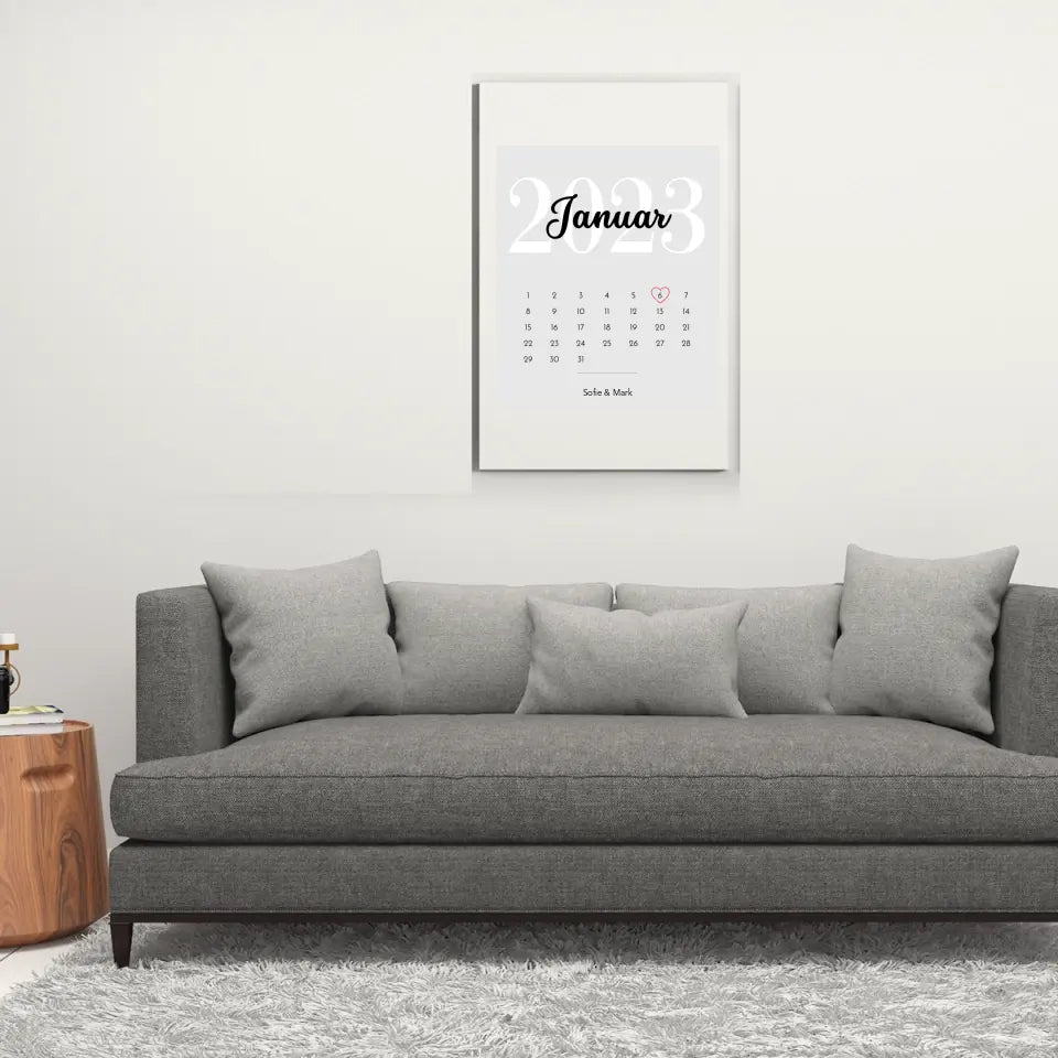 Jahrestag Kalender - Personalisierbares Poster