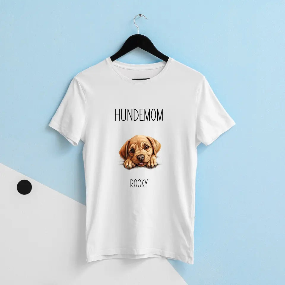 Hundemom / Hundedad - Personalisierbares T-Shirt