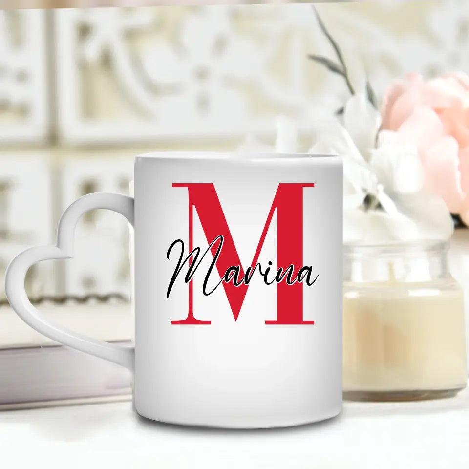 Initial Buchstabe - Personalisierbare Tasse