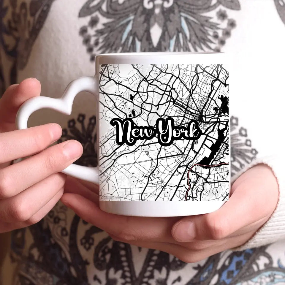 Stadtkarte - Personalisierbare Tasse