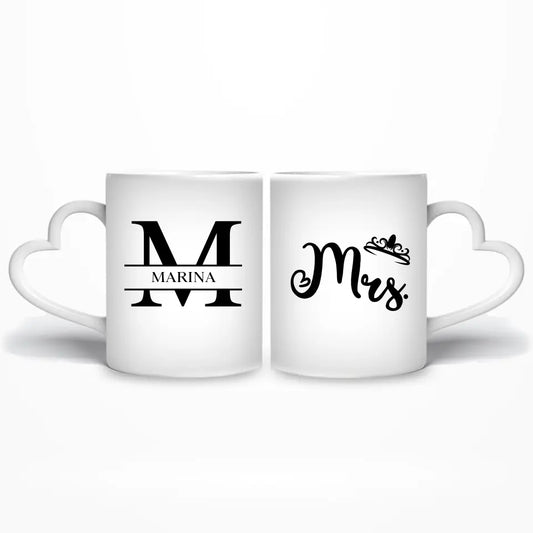 Namenstasse mit Initial - Personalisierbare Tasse