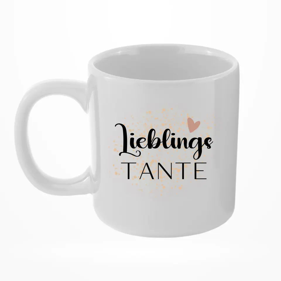 Lieblingstante mit Namen - Personalisierbare Tasse