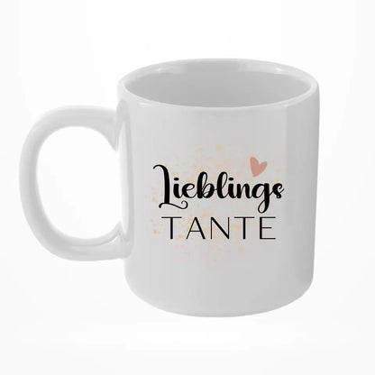 Lieblingstante mit Namen - Personalisierbare Tasse