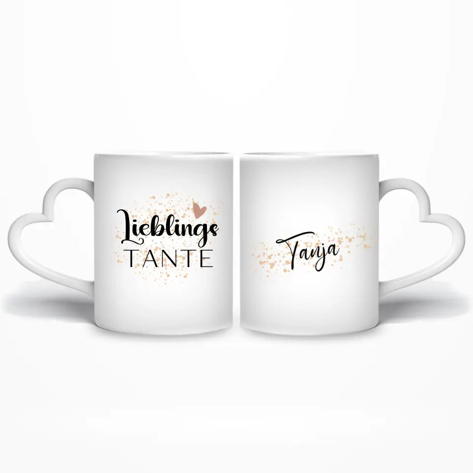 Lieblingstante mit Namen - Personalisierbare Tasse