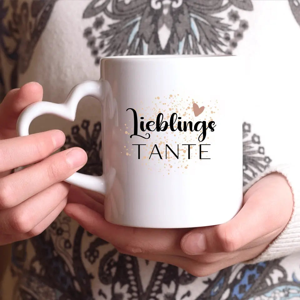 Lieblingstante mit Namen - Personalisierbare Tasse