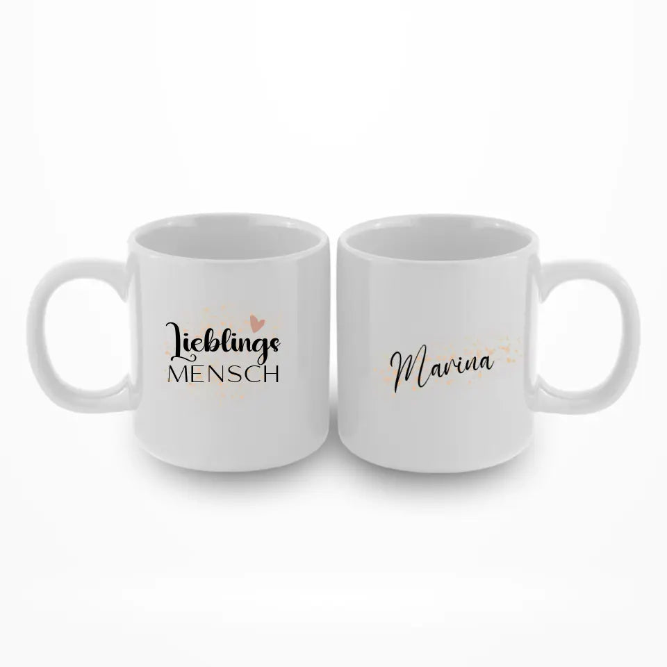 Lieblingsmensch mit Namen - Personalisierbare Tasse