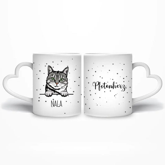 Katzenmotiv mit Namen - Personalisierbare Tasse