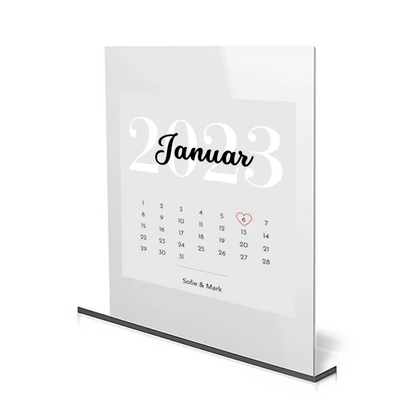 Jahrestag Kalender - Personalisierbares Acrylglas