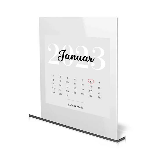 Jahrestag Kalender - Personalisierbares Acrylglas