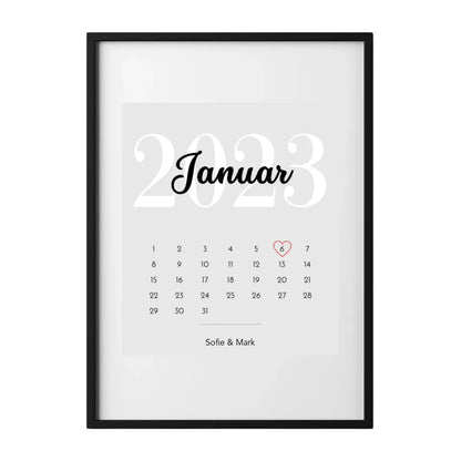 Jahrestag Kalender - Personalisierbares Poster