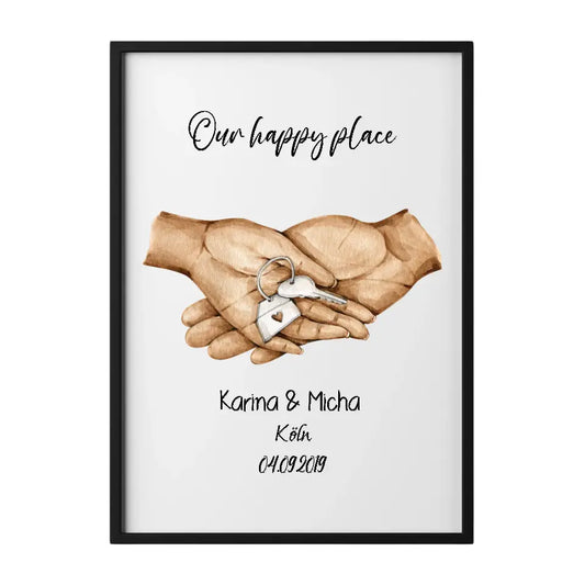 Our happy place - Personalisierbares Poster