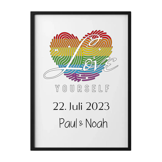 Love yourself LGBTQ+ - Personalisiertes Poster