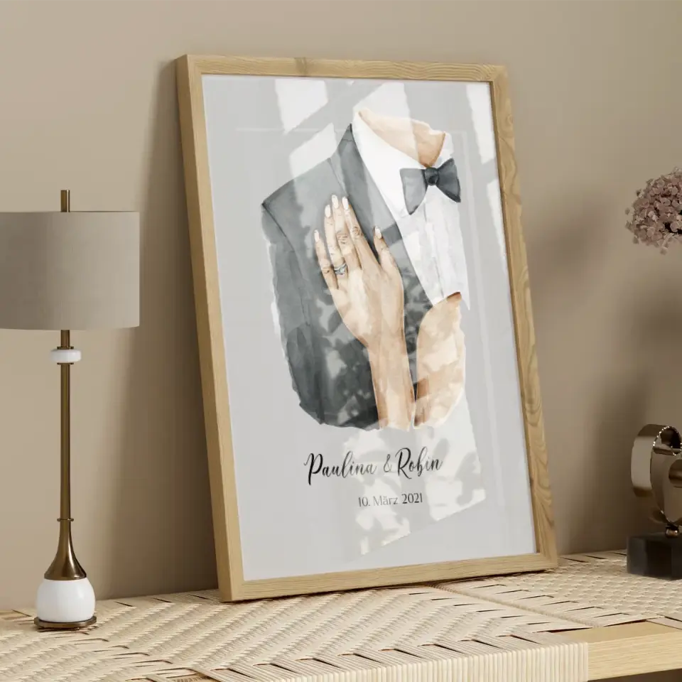 Hochzeitspärchen - Personalisierbares Poster