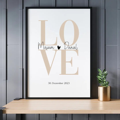 LOVE - Personalisierbares Poster