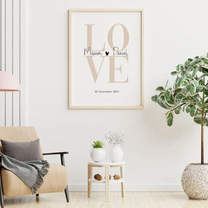 LOVE - Personalisierbares Poster