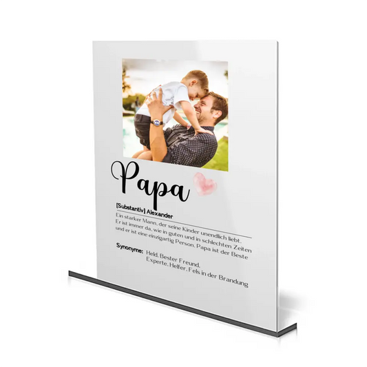 Papa Definition - Personalisierbares Acrylglas