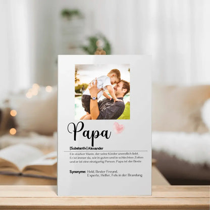 Papa Definition - Personalisierbares Acrylglas