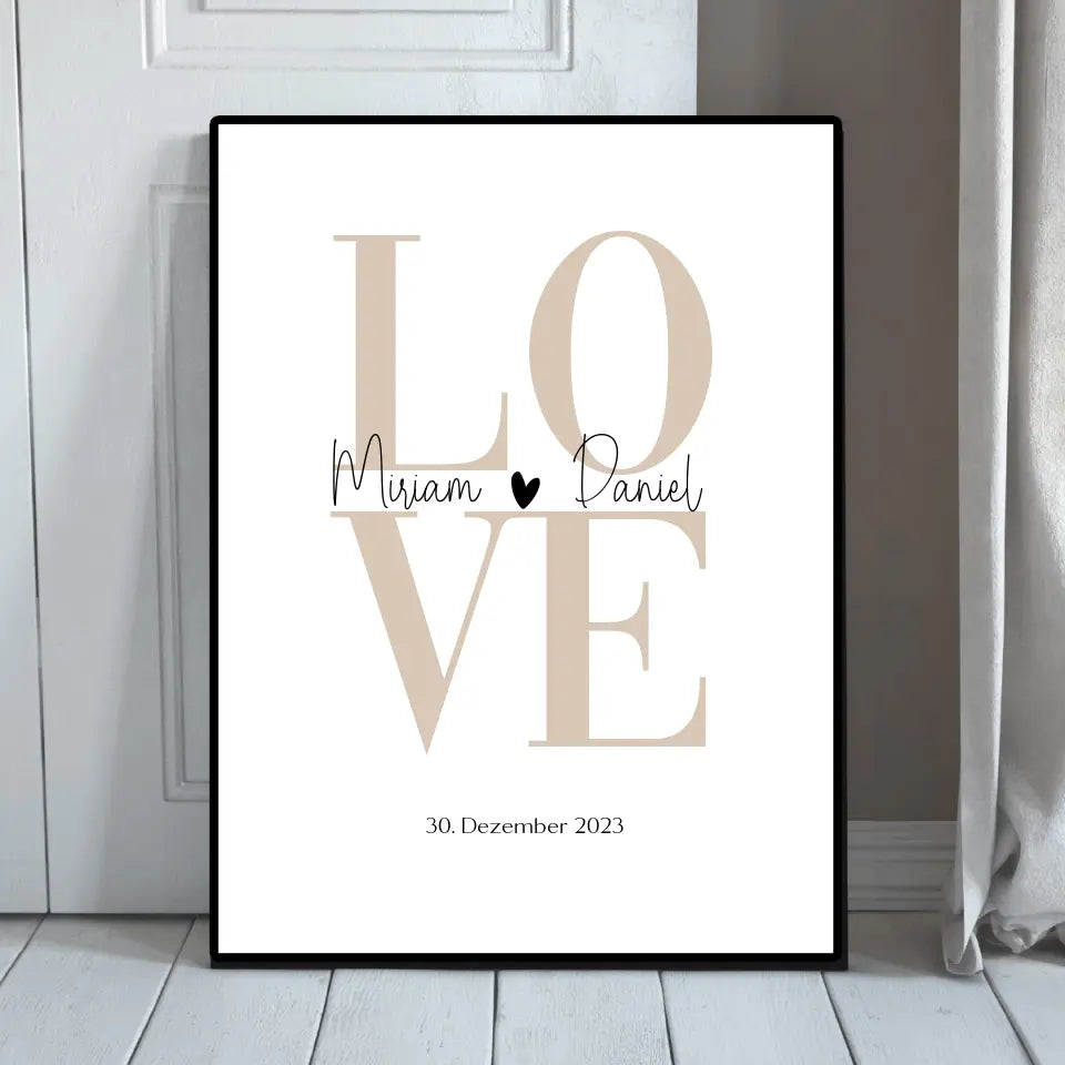 LOVE - Personalisierbares Poster