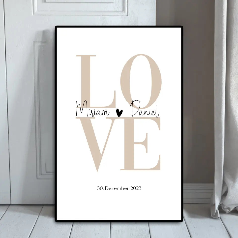 LOVE - Personalisierbares Poster