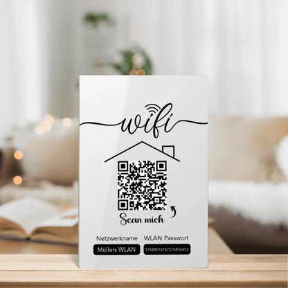 WLAN Schild - Personalisierbares Acrylglas