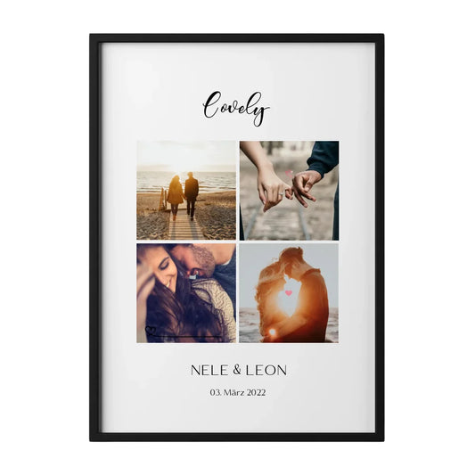 Personalisiertes Poster im Lovely Collage Design mit Fotos und individuellen Details