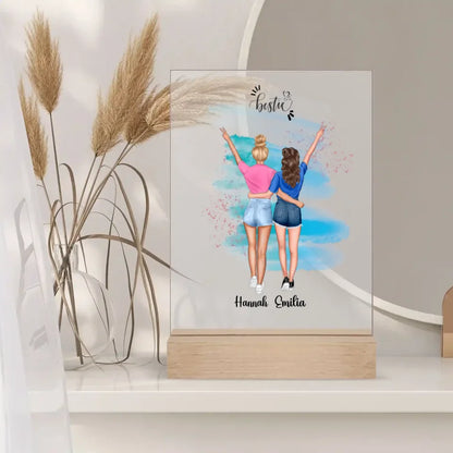 Personalisiertes Acrylglas mit beste Freundin als Geschenk