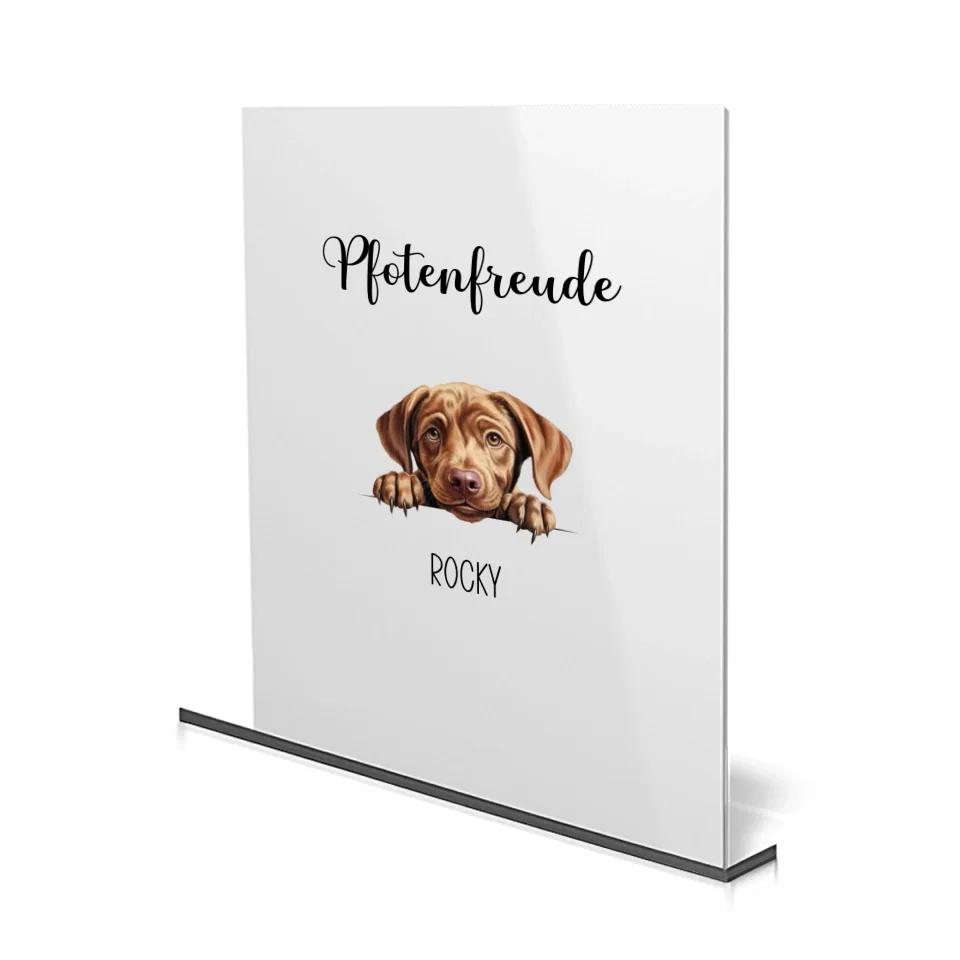 Personalisiertes Acrylglas mit Hundemotiv ein perfektes Geschenk für Hundebesitzer