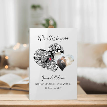 Wo alles begann mit Foto - Personalisierbares Acrylglas