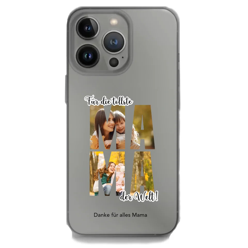 Personalisierte iPhone Handyhülle für die tollste Mama mit eigenen Fotos – Perfektes Muttertagsgeschenk