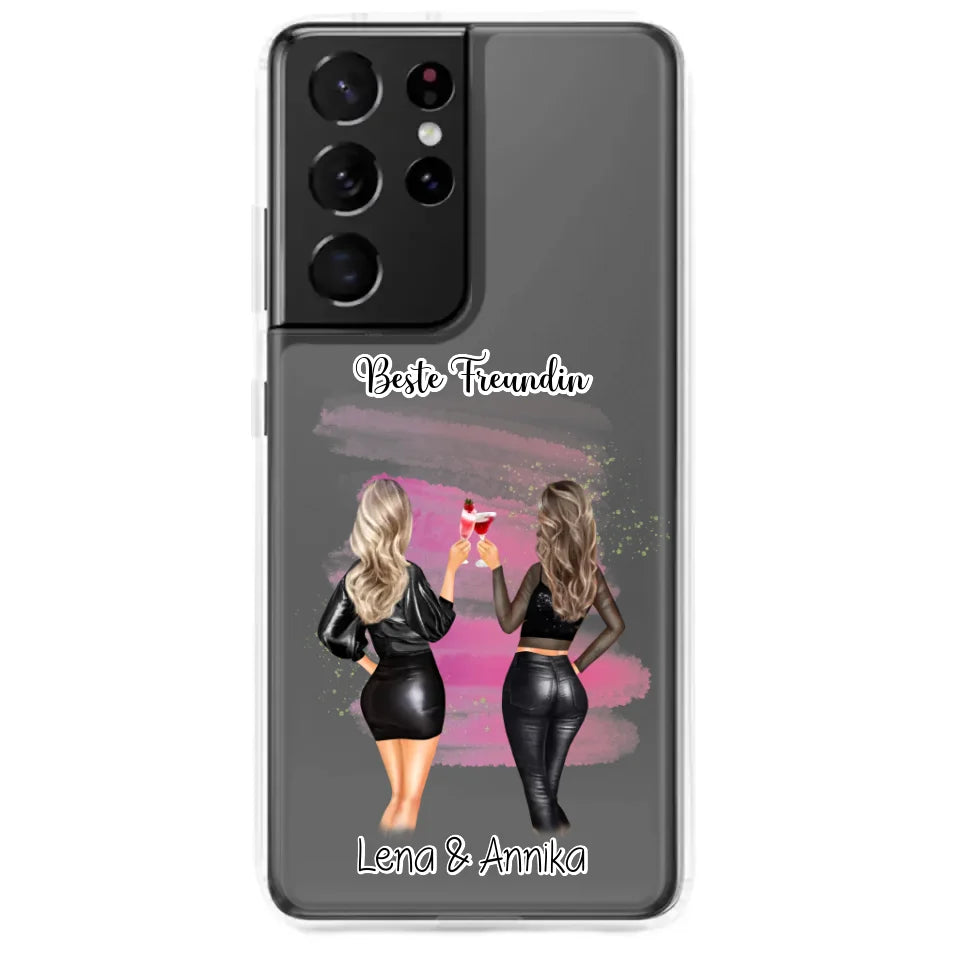 Beste Freundin Samsung Handyhülle mit personalisiertem Design und Namen