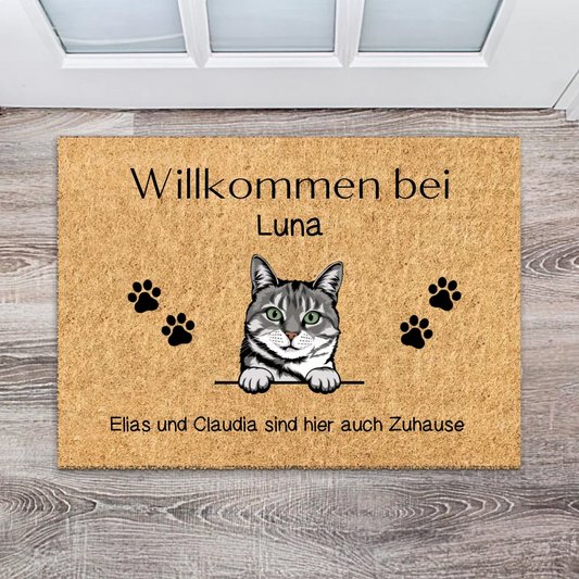 Personalisierbare Haustier-Fußmatte mit Katze