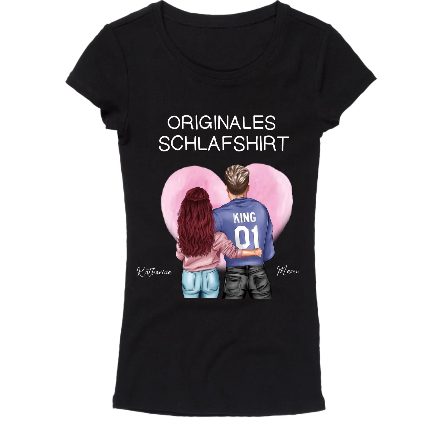 Originales Schlafshirt Pärchen - Personalisierbares T-Shirt