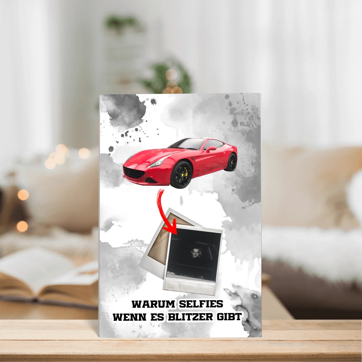Eigenes Auto mit Blitzerfoto - Personalisierbares Acrylglas