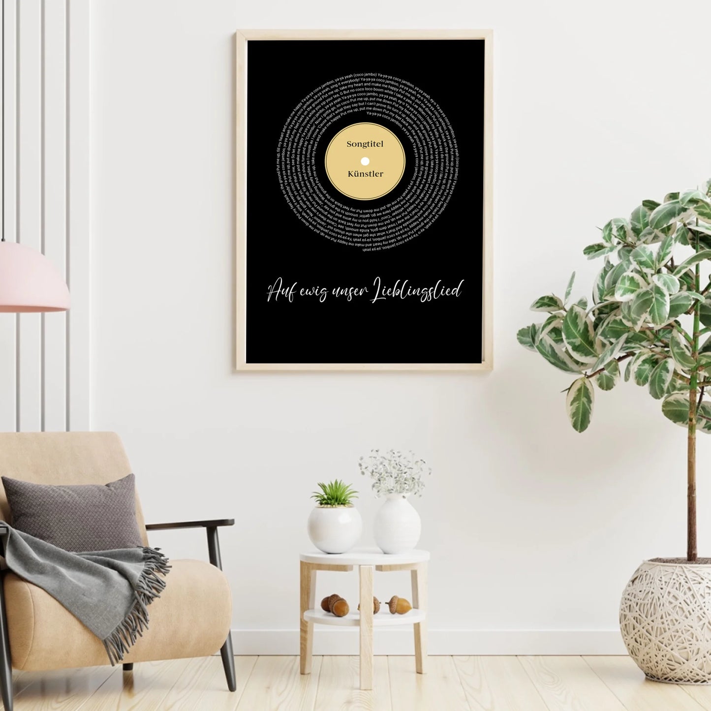 Song Lyrics mit Namen - Personalisierbares Poster