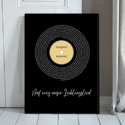 Song Lyrics mit Namen - Personalisierbares Poster