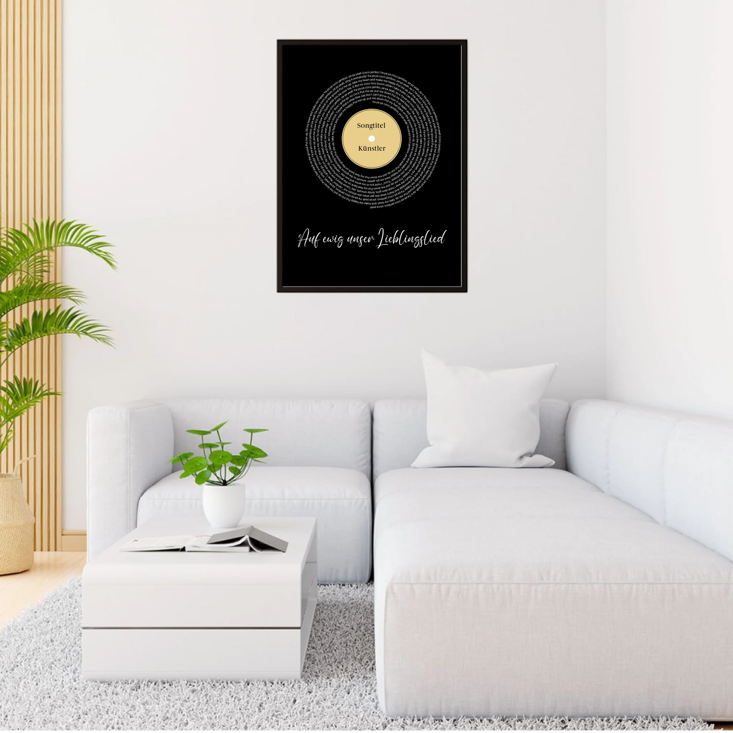 Song Lyrics mit Namen - Personalisierbares Poster