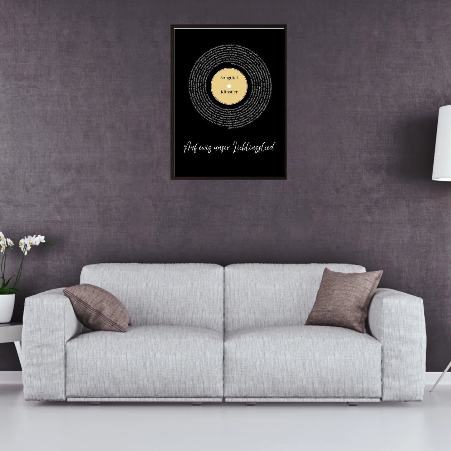 Song Lyrics mit Namen - Personalisierbares Poster