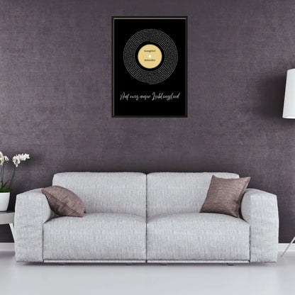 Song Lyrics mit Namen - Personalisierbares Poster