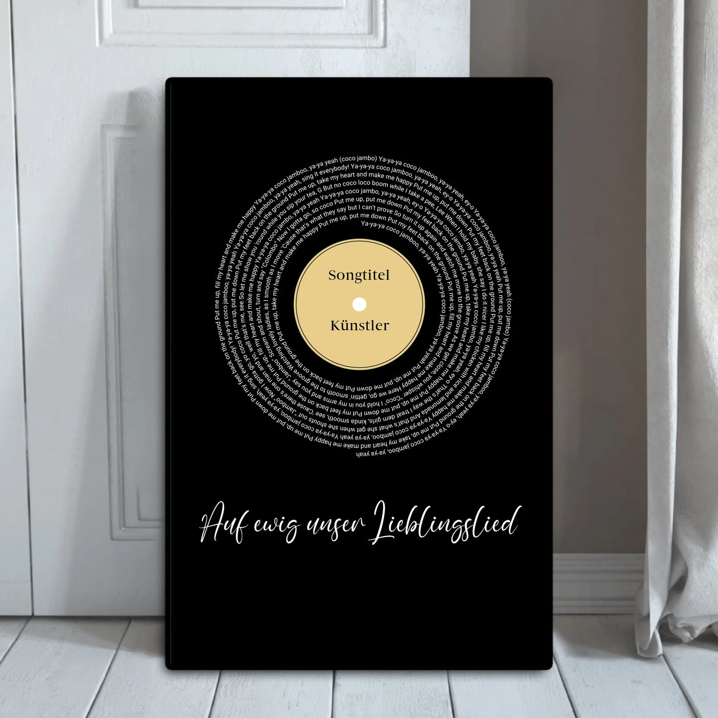 Song Lyrics mit Namen - Personalisierbares Poster