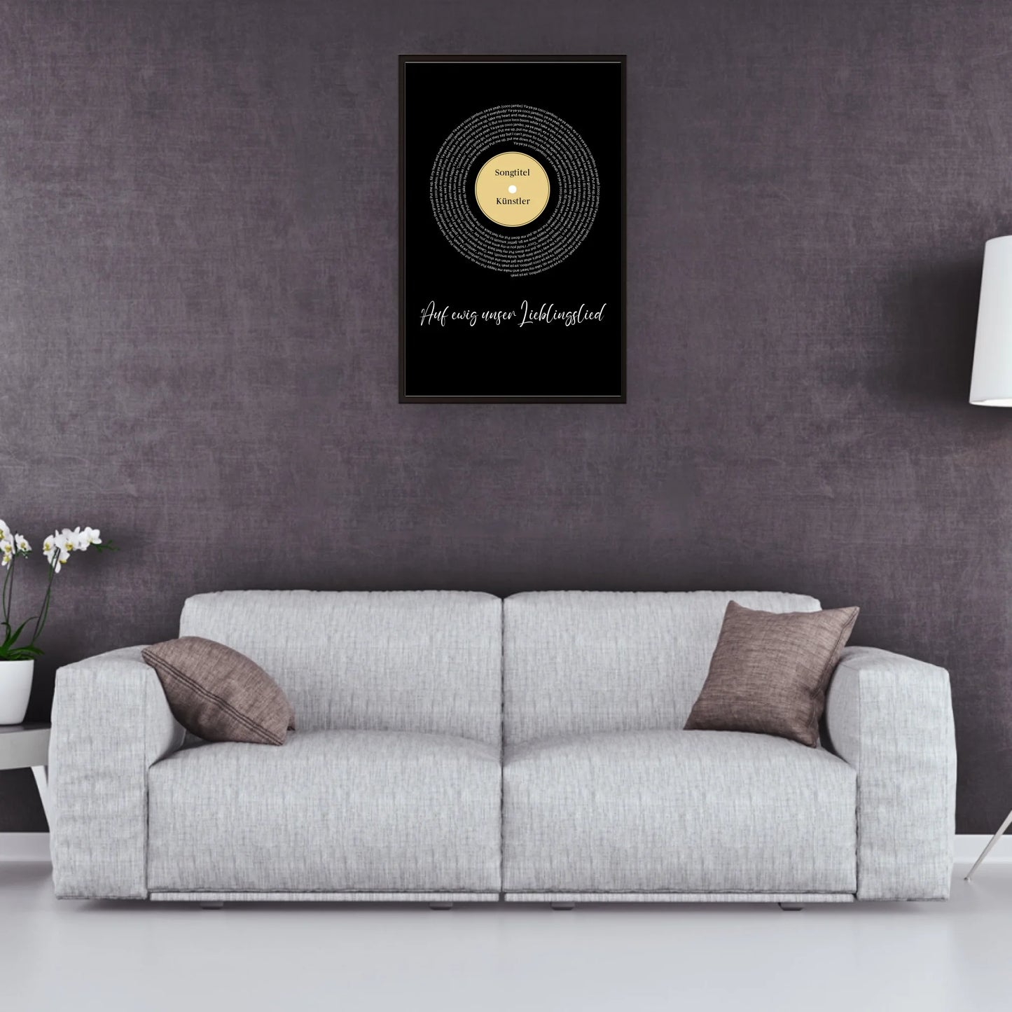 Song Lyrics mit Namen - Personalisierbares Poster
