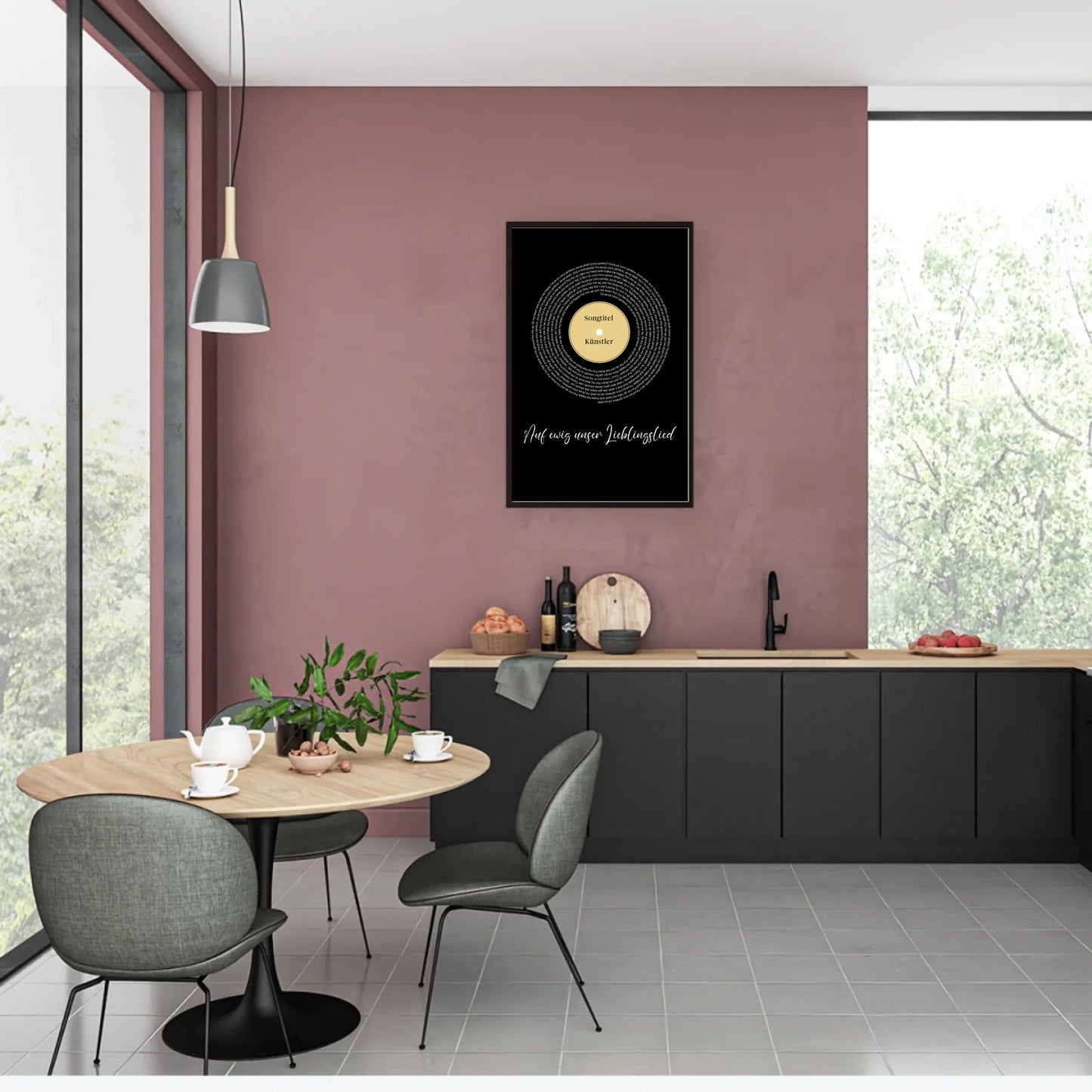 Song Lyrics mit Namen - Personalisierbares Poster