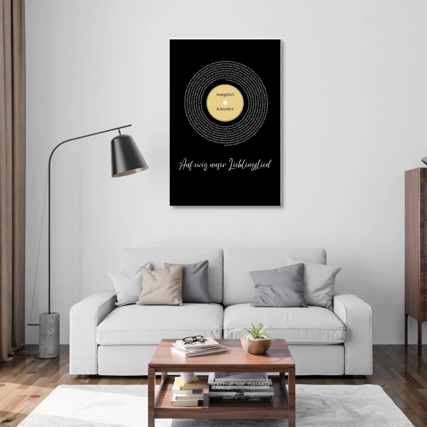Song Lyrics mit Namen - Personalisierbares Poster
