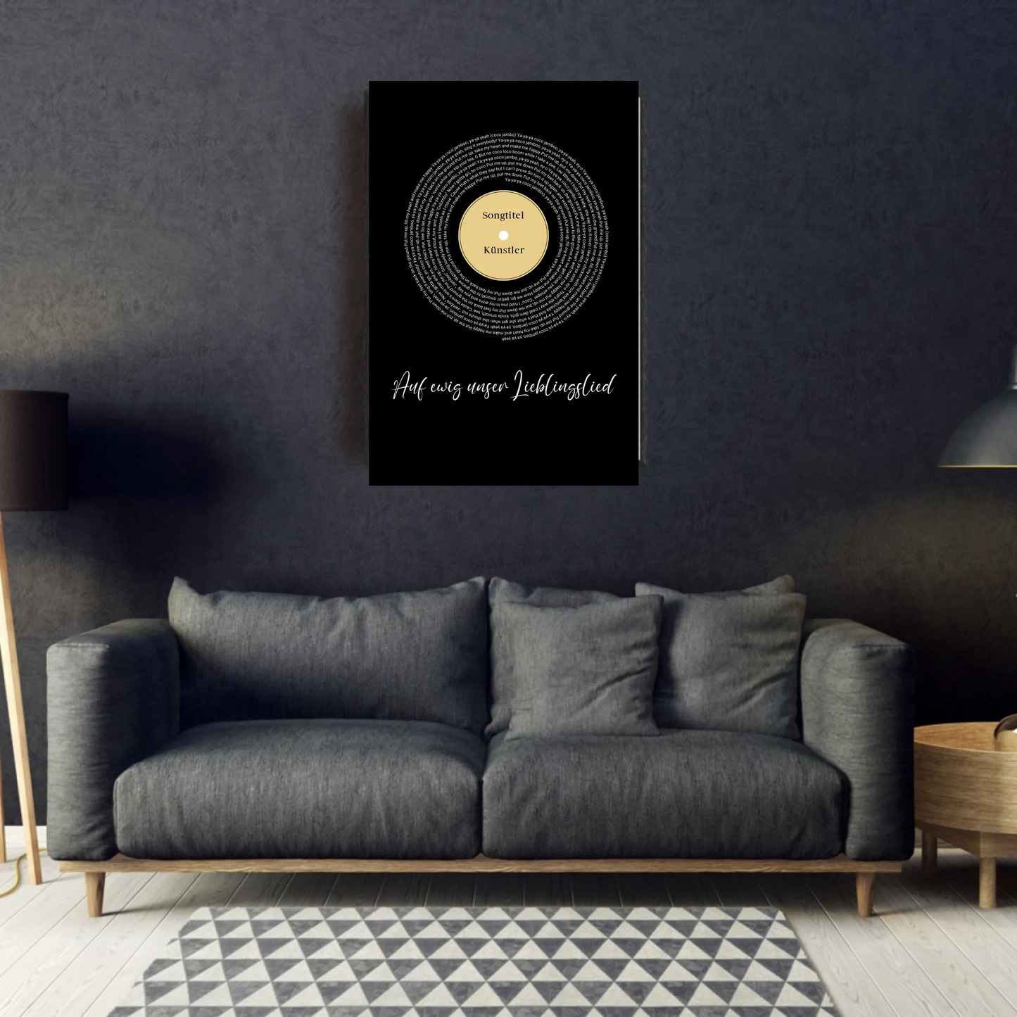 Song Lyrics mit Namen - Personalisierbares Poster