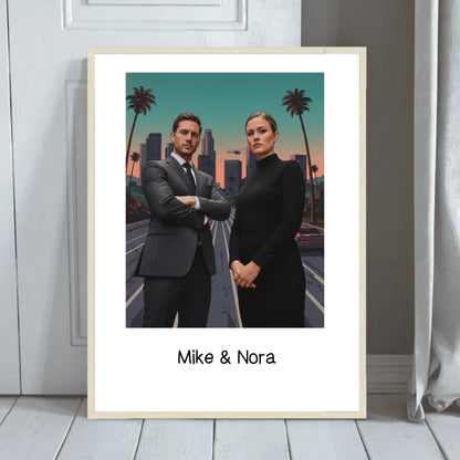 Gerahmtes Song Lyrics Poster mit personalisierten Namen und Liedtext