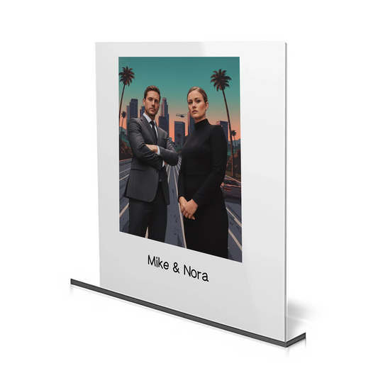 Personalisierbares Acrylglas mit Songtext, Namen und individuellen Details – perfektes Geschenk für Musikliebhaber.