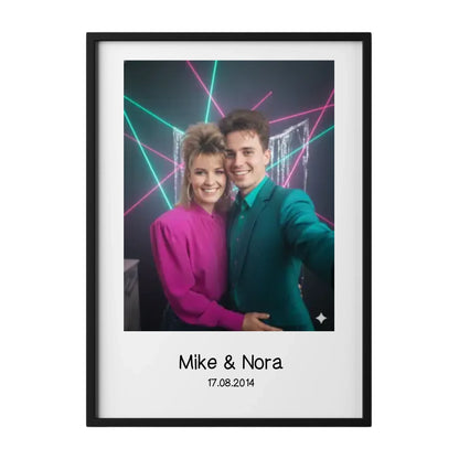 Personalisiertes Song Lyrics Poster mit Namen und schwarzem Hintergrund