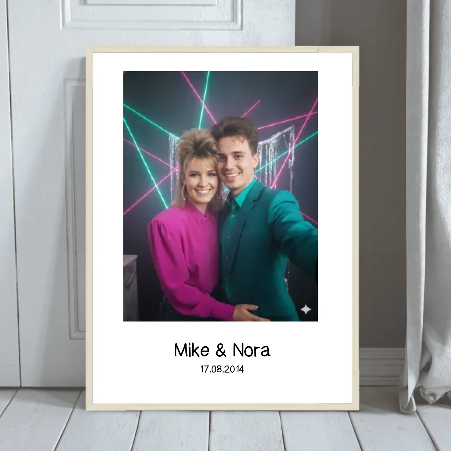 Gerahmtes Song Lyrics Poster mit personalisierten Namen und Liedtext