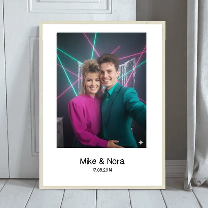 Gerahmtes Song Lyrics Poster mit personalisierten Namen und Liedtext